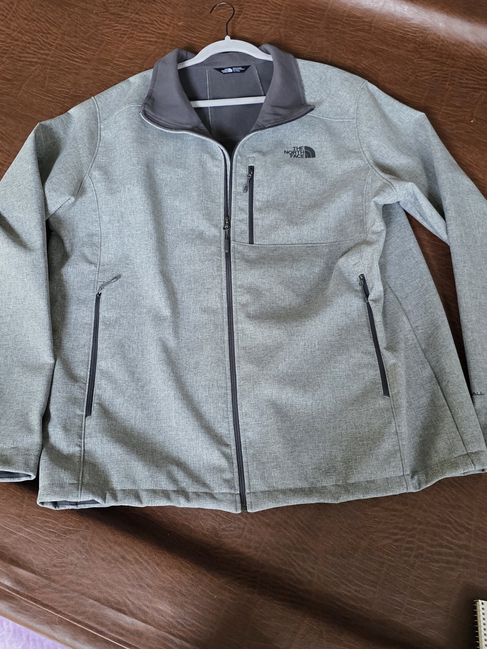 The North Face Men's Gray Softshell Jacket. XXLT